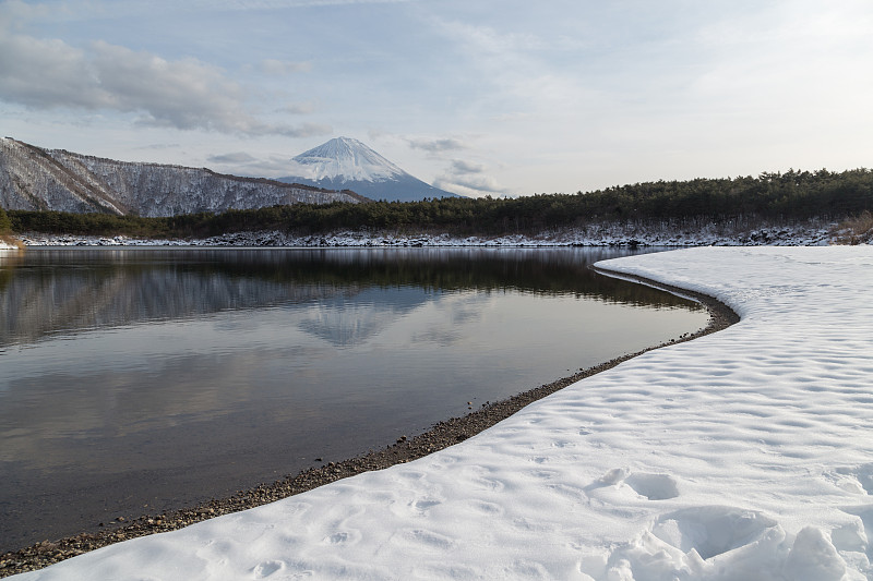 冬天的日本富士山