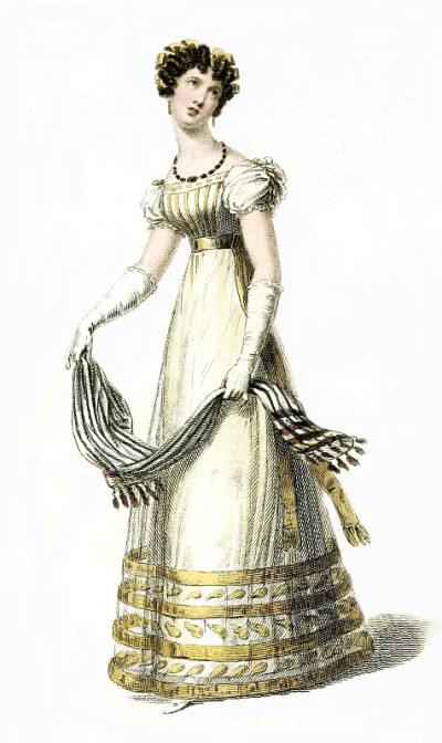 Woman in an old dress