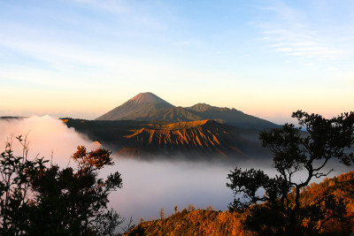 Bromo Tengger semu国家公园的火山