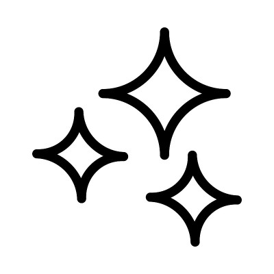 闪亮的星细线矢量图标