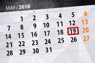 2018年5月19日每日商业日历页