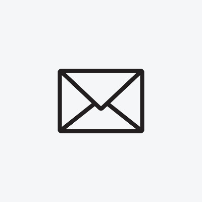 图标图形信封。网页设计的黑白象形图。矢量平面插图