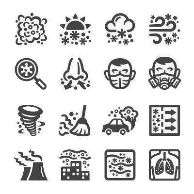 smog icon set