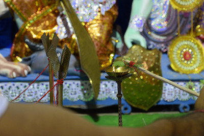 印度西孟加拉邦，杜迦女神正在被崇拜