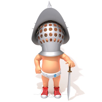 婴儿杰克角斗士3d插图