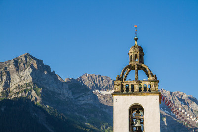Champery, Valais Canton，瑞士阿尔卑斯山，瑞士(夏季)
