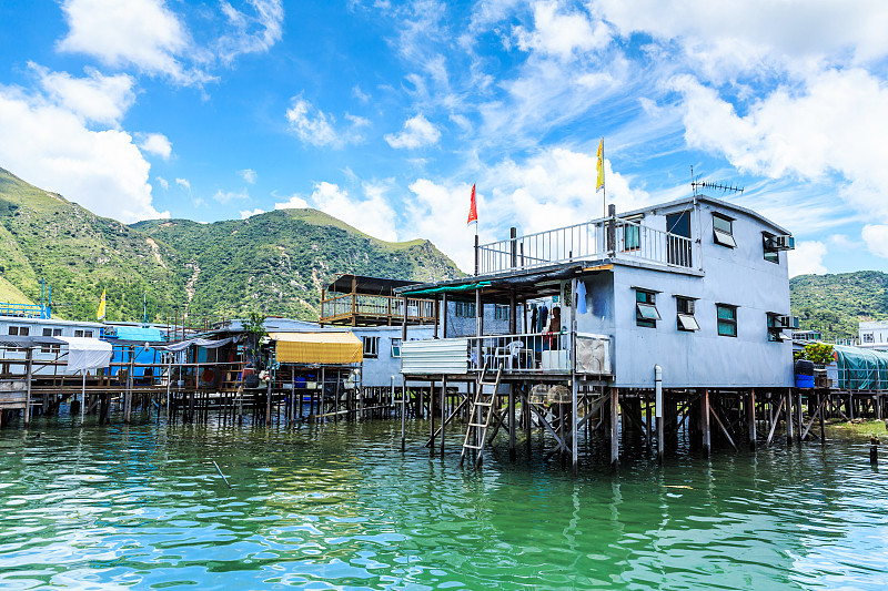 香港大屿山村的大澳村