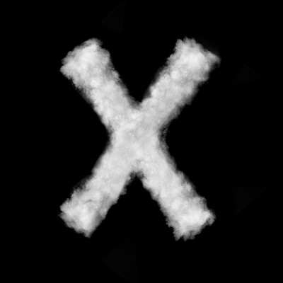 字母X组成的云