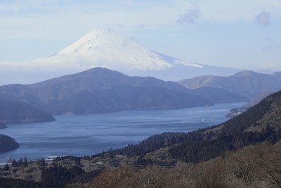 富士山和箱根的欣之子湖