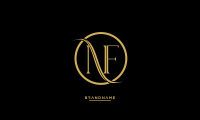 NF或FN抽象标志图标向量