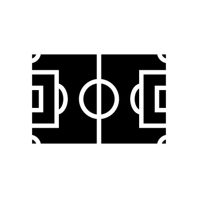 球场足球符号图标矢量插图