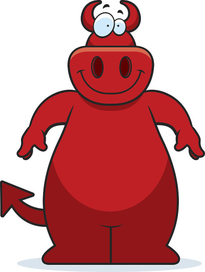 卡通恶魔微笑