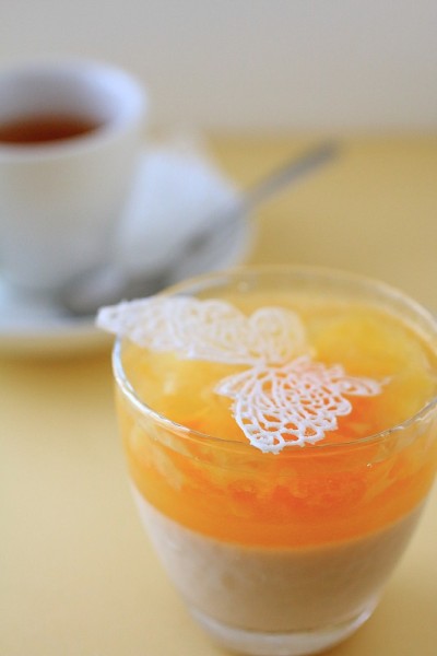 橘子奶茶果冻