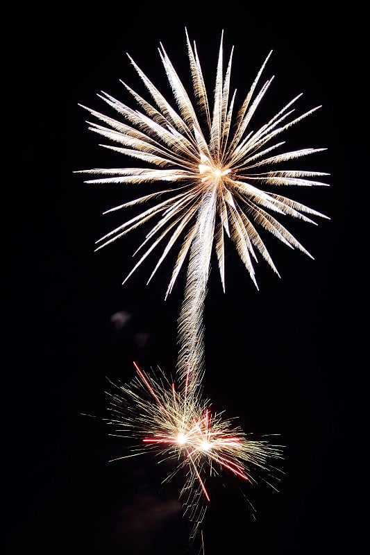 烟花在夜空假日