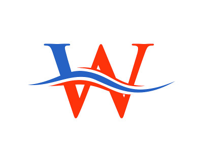 商业和公司标识设计。创意的W字母标志与豪华概念。W标志模板