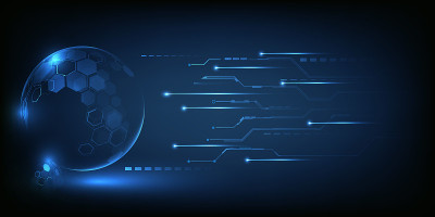 矢量插图的数据通信和计算数字技术。