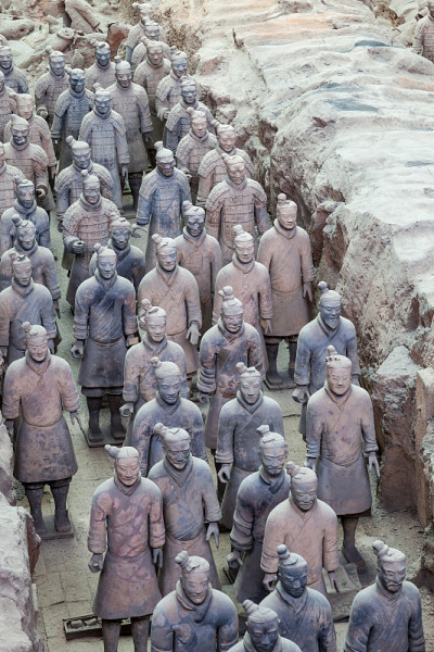 中国西安的兵马俑