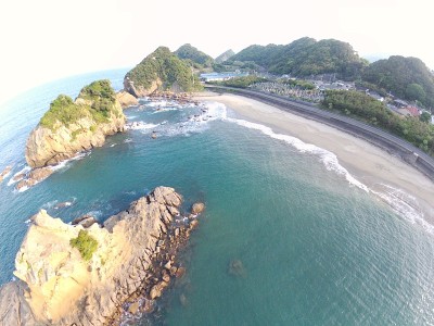 九州宫崎骏日美海滨无人机