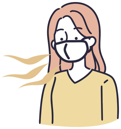口臭面膜女性插画