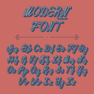手写字母字体字母表