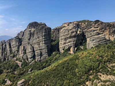 希腊卡拉姆巴卡，迈泰奥拉(圣斯蒂芬修道院)美丽的风景