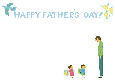 Father and children clip art. Illustration for Fat