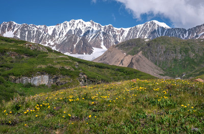 冰川山雪花夏