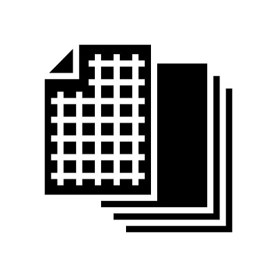 图表纸列表字形图标矢量插图
