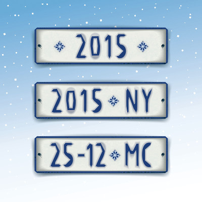 设置2015年圣诞节和新年的招牌