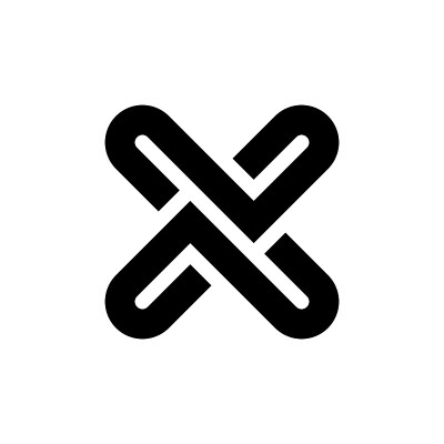 字母X的标志。图标设计