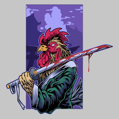 武士公鸡吉祥物