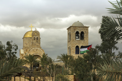 在耶利哥附近的Qasr el Yahud，根据传统，这是以色列人渡过约旦河的地方，耶稣在那里受洗。以