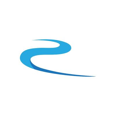 河流图标矢量插图设计