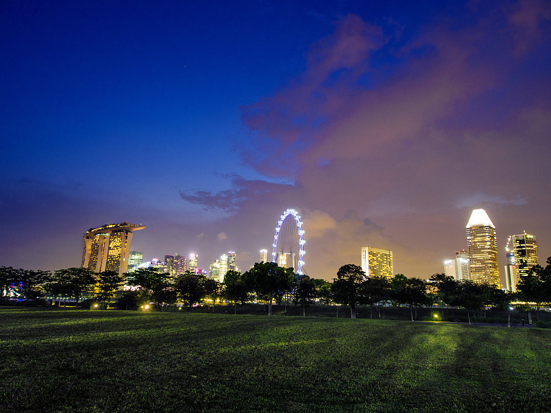 新加坡的夜晚天空