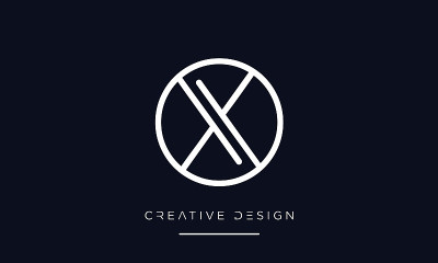 OX或XO字母豪华图标标志向量模板