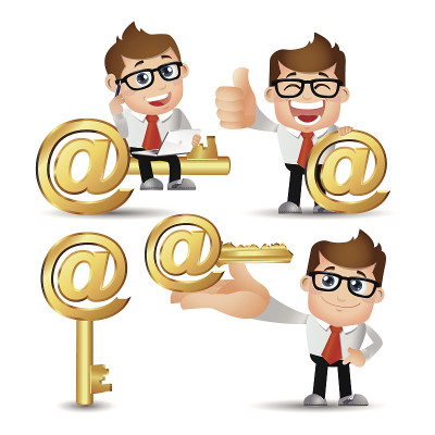 People Set - Business - Internet security。关键。男人