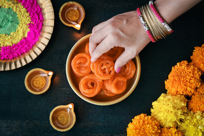 排灯节甜品jalebi Jhangiri Imarti zalabia jndian甜甜品mitha