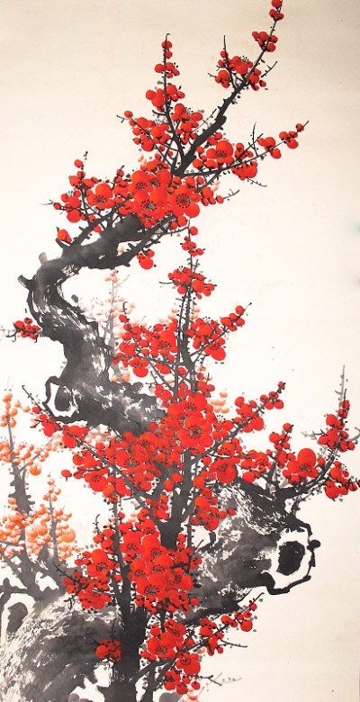 中国传统水墨樱桃画