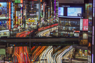 新宿的夜间交通