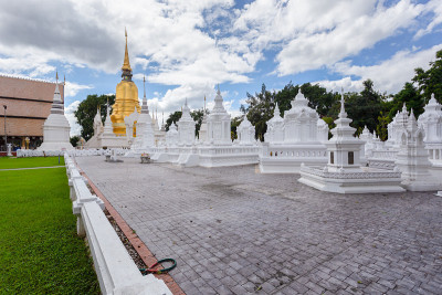 Wat Suan Dok是一个美丽的古老寺庙在清迈，清迈省，泰国