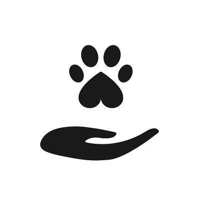 动物爪子图标。平面设计。矢量插图。