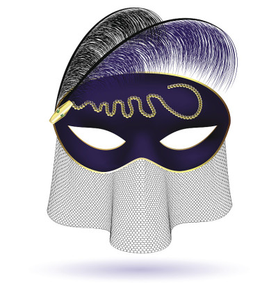紫黑色的half-mask