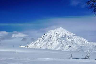 俄罗斯的火山景观