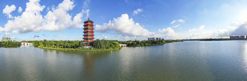 华阳湖湿地公园的自然风光，东莞，广东，中国