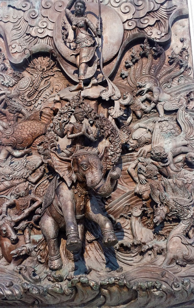泰国宗教寺庙从外面泰国曼谷，泰国寺庙从外面看