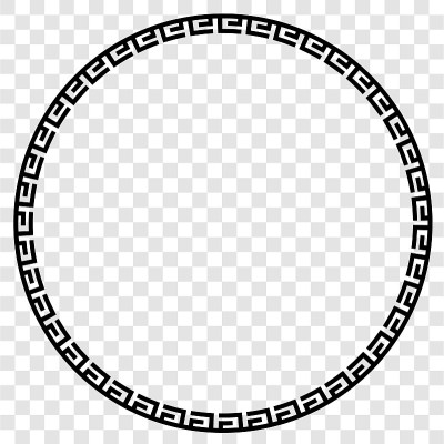 Simple Vector Black Circle Frame for Certificate, 
