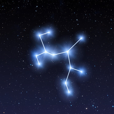 星空中的人马座星图