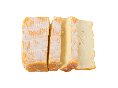 Cheeseboard with Sliced Yellow Limburger Cheese Cl