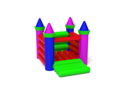 弹跳城堡3d渲染图像