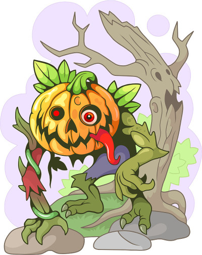 jack lantern, halloween design, funny illustration